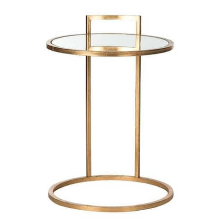 Safavieh Calvin End Table- Antique Gold Leaf - 24 x 17 x 17.8 in. FOX2571A